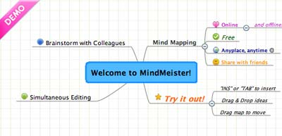 Mindmeister demo screen