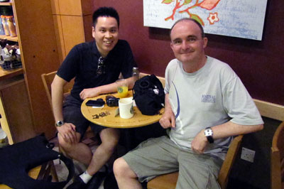 Kevin and I at Starbucks, Holland Village, Singapore