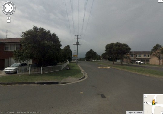 Google StreetView of Cawley Road Bellambi