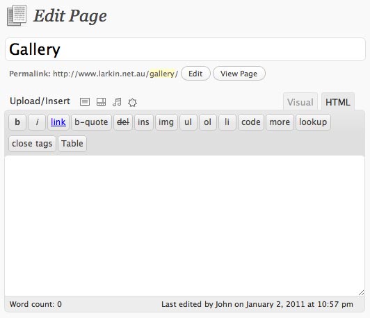 Edit Page Field