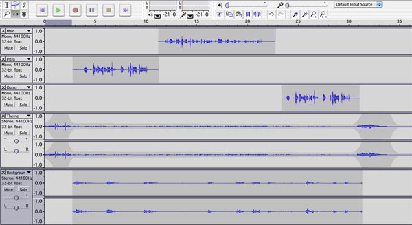 Audacity sound editing software