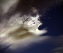 A cloud takes on a ghostly shape