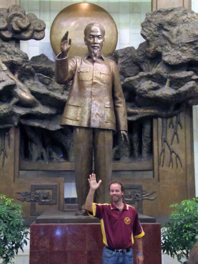 Cameron Paterson with Ho Chi Minh