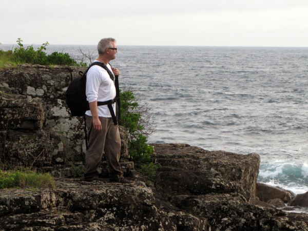 Darcy surveys the coast of Kiama