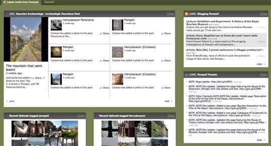 Pompeii Netvibes Site