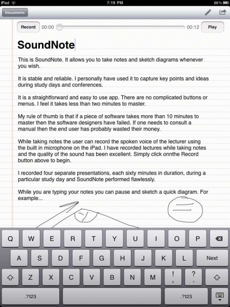 SoundNote iPad App