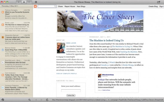 Browser in Reeder