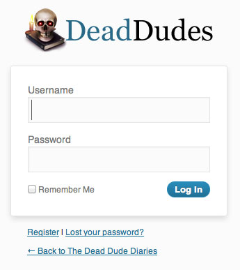 Dead Dudes Login