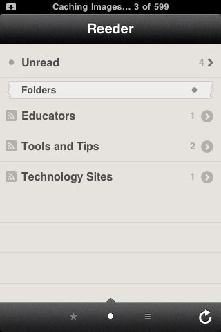 Reeder on the iPhone