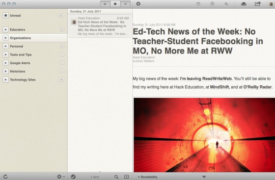 Reeder on the Mac