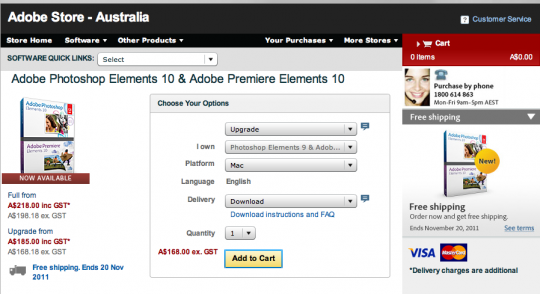 Adobe Australia Price