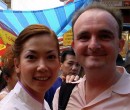 John Larkin with Kym Ng in Chinatown