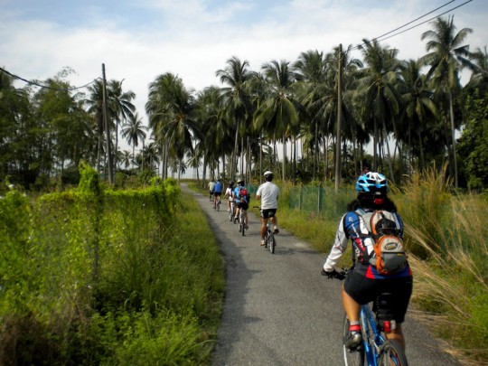 Riding through southern Johor, Malaysia