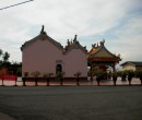 Temple seen while riding through southern Johor, Malaysia