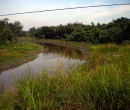 Countryside seen while riding through southern Johor, Malaysia