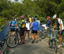 Taking a rest while riding through southern Johor, Malaysia