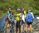 Taking a rest while riding through southern Johor, Malaysia