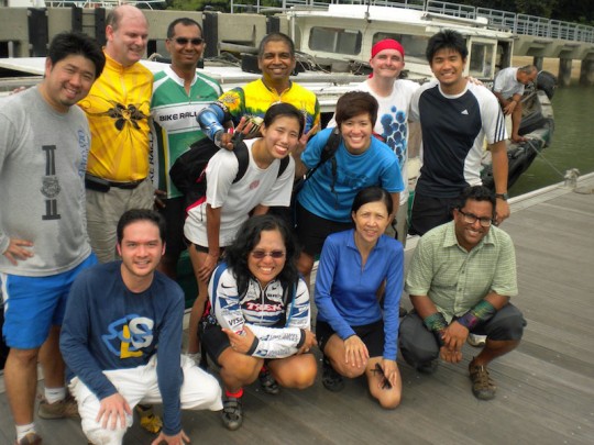 The Zendogs on the jetty at Pengerang