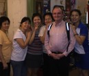 John Larkin and the friendly staff at the Wan Tang Eating House in Singapore