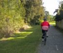 Riding through Bellambi towards east Corrimal