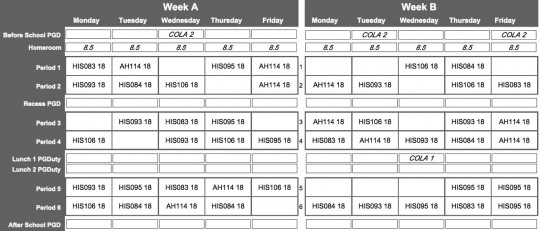 Timetable