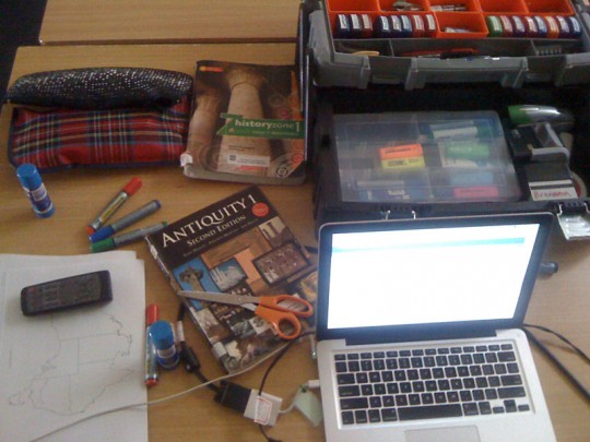 Teacher's classroom desk