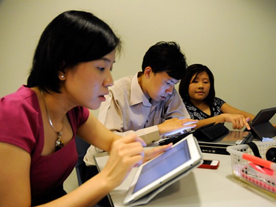 Participants at John Larkin's iPad in Education Workshop NYGH Singapore