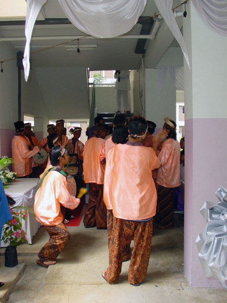 Wedding musicians in the void deck