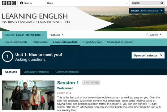 BBC Learning English Site